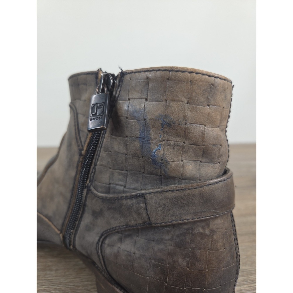 Jo Ghost Brown Leather Chelsea Boots Side Zipper Men's Size 45 EU Vero Cuoio - Picture 10 of 14